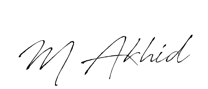 How to make M Akhid signature? Antro_Vectra is a professional autograph style. Create handwritten signature for M Akhid name. M Akhid signature style 6 images and pictures png