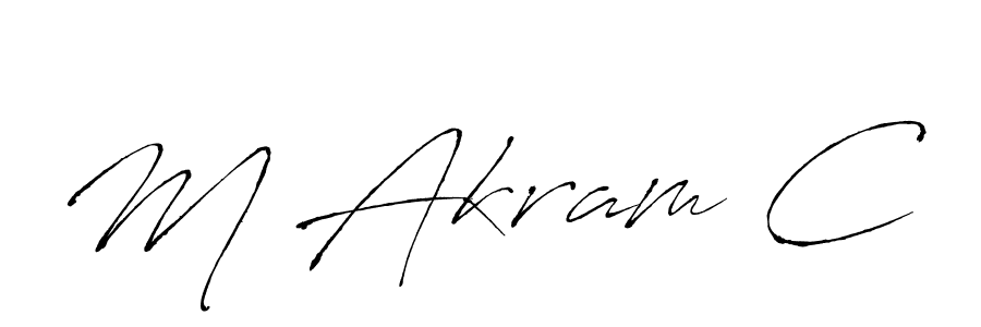 Also we have M Akram C name is the best signature style. Create professional handwritten signature collection using Antro_Vectra autograph style. M Akram C signature style 6 images and pictures png