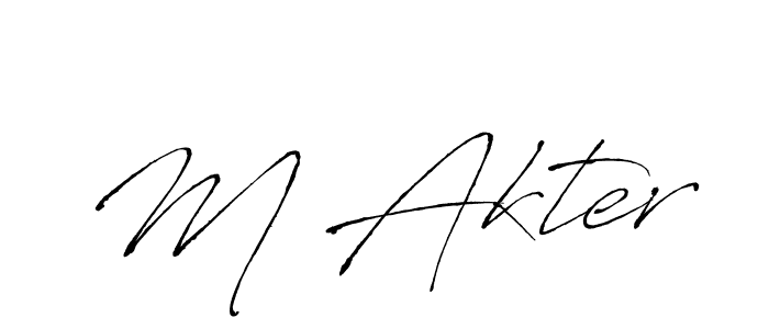 You should practise on your own different ways (Antro_Vectra) to write your name (M Akter) in signature. don't let someone else do it for you. M Akter signature style 6 images and pictures png