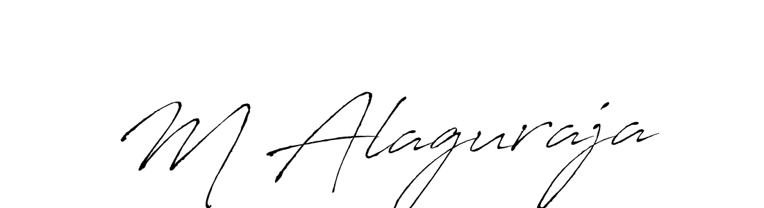 This is the best signature style for the M Alaguraja name. Also you like these signature font (Antro_Vectra). Mix name signature. M Alaguraja signature style 6 images and pictures png