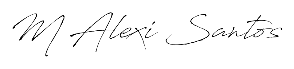You can use this online signature creator to create a handwritten signature for the name M Alexi Santos. This is the best online autograph maker. M Alexi Santos signature style 6 images and pictures png