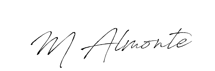 How to make M Almonte signature? Antro_Vectra is a professional autograph style. Create handwritten signature for M Almonte name. M Almonte signature style 6 images and pictures png