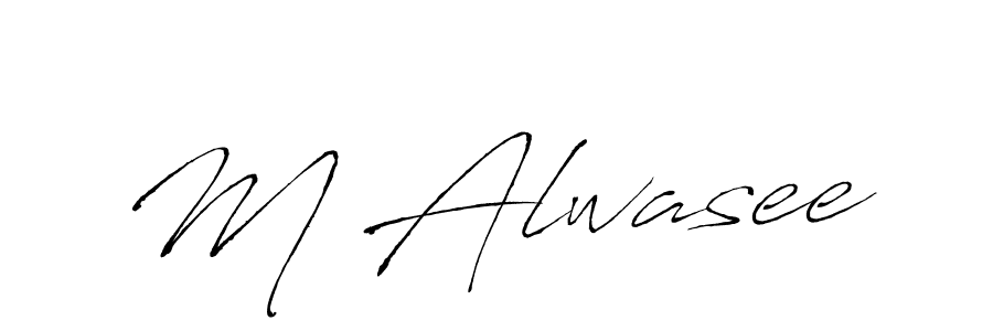 Create a beautiful signature design for name M Alwasee. With this signature (Antro_Vectra) fonts, you can make a handwritten signature for free. M Alwasee signature style 6 images and pictures png