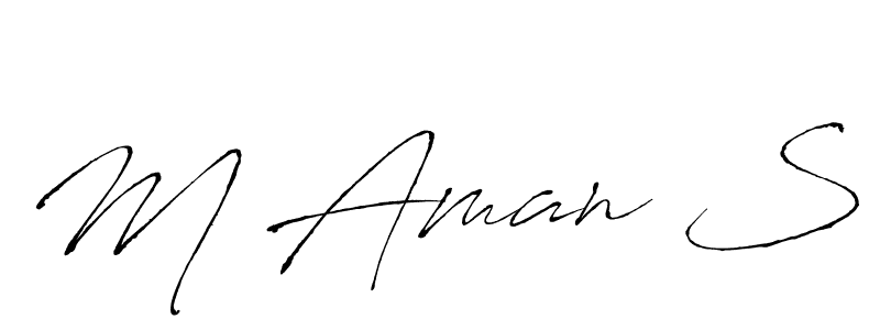 How to make M Aman S signature? Antro_Vectra is a professional autograph style. Create handwritten signature for M Aman S name. M Aman S signature style 6 images and pictures png