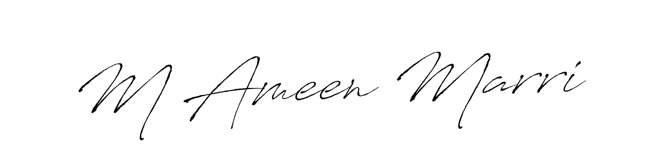 Antro_Vectra is a professional signature style that is perfect for those who want to add a touch of class to their signature. It is also a great choice for those who want to make their signature more unique. Get M Ameen Marri name to fancy signature for free. M Ameen Marri signature style 6 images and pictures png
