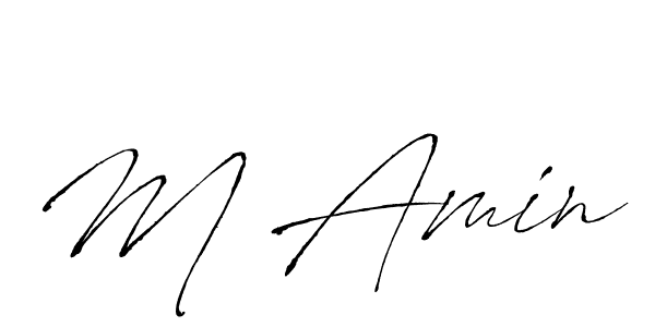 The best way (Antro_Vectra) to make a short signature is to pick only two or three words in your name. The name M Amin include a total of six letters. For converting this name. M Amin signature style 6 images and pictures png