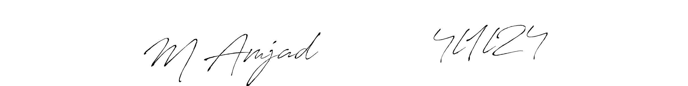 You can use this online signature creator to create a handwritten signature for the name M Amjad           4l1l24. This is the best online autograph maker. M Amjad           4l1l24 signature style 6 images and pictures png