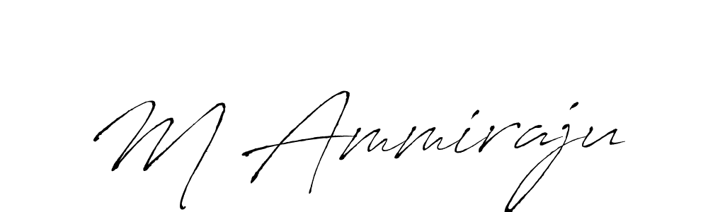 Create a beautiful signature design for name M Ammiraju. With this signature (Antro_Vectra) fonts, you can make a handwritten signature for free. M Ammiraju signature style 6 images and pictures png