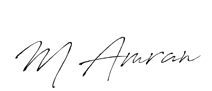 Design your own signature with our free online signature maker. With this signature software, you can create a handwritten (Antro_Vectra) signature for name M Amran. M Amran signature style 6 images and pictures png