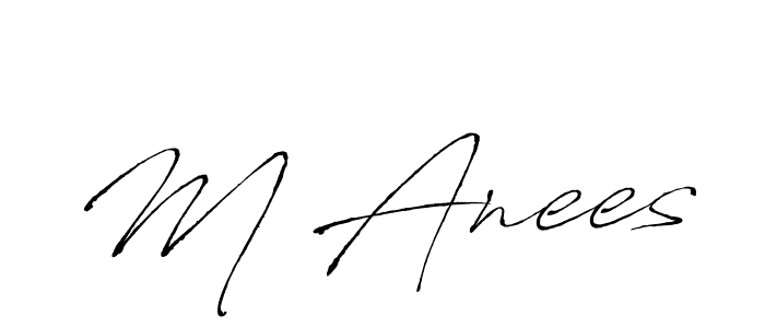 You can use this online signature creator to create a handwritten signature for the name M Anees. This is the best online autograph maker. M Anees signature style 6 images and pictures png