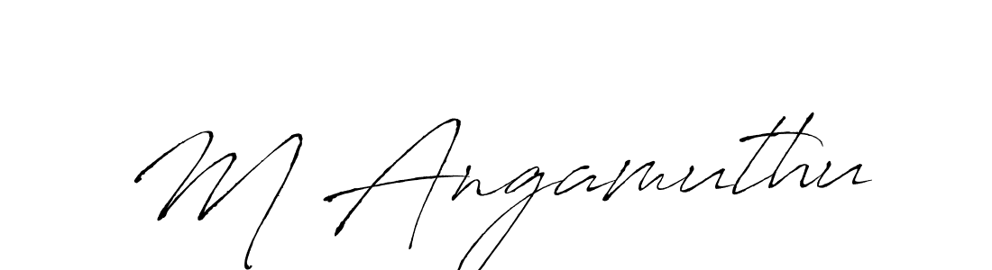 M Angamuthu stylish signature style. Best Handwritten Sign (Antro_Vectra) for my name. Handwritten Signature Collection Ideas for my name M Angamuthu. M Angamuthu signature style 6 images and pictures png