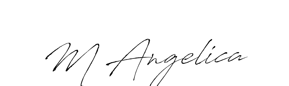 if you are searching for the best signature style for your name M Angelica. so please give up your signature search. here we have designed multiple signature styles  using Antro_Vectra. M Angelica signature style 6 images and pictures png