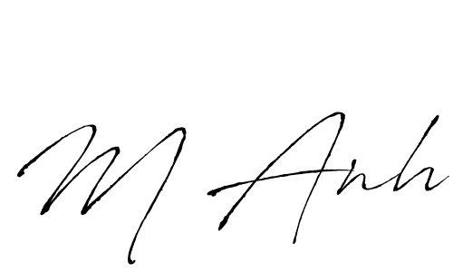 Design your own signature with our free online signature maker. With this signature software, you can create a handwritten (Antro_Vectra) signature for name M Anh. M Anh signature style 6 images and pictures png