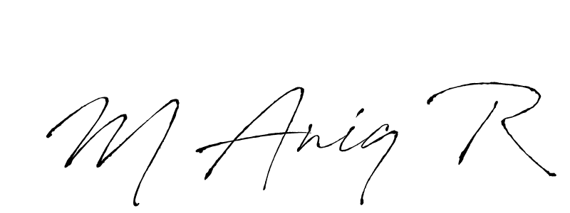 Design your own signature with our free online signature maker. With this signature software, you can create a handwritten (Antro_Vectra) signature for name M Aniq R. M Aniq R signature style 6 images and pictures png