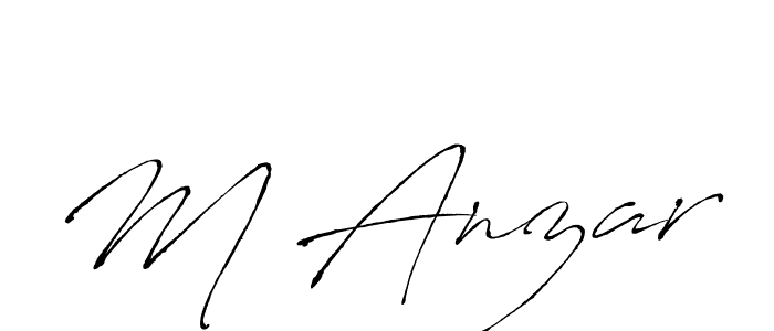 M Anzar stylish signature style. Best Handwritten Sign (Antro_Vectra) for my name. Handwritten Signature Collection Ideas for my name M Anzar. M Anzar signature style 6 images and pictures png