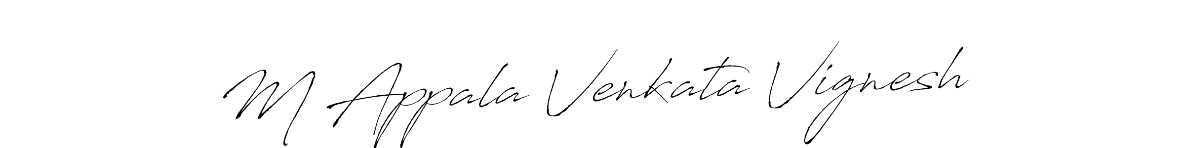 This is the best signature style for the M Appala Venkata Vignesh name. Also you like these signature font (Antro_Vectra). Mix name signature. M Appala Venkata Vignesh signature style 6 images and pictures png