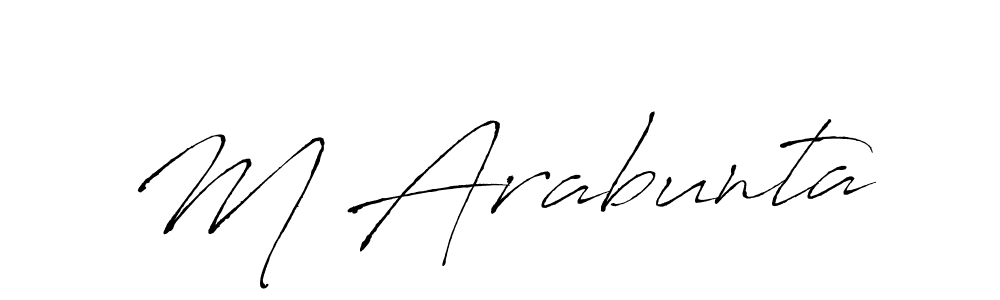 Antro_Vectra is a professional signature style that is perfect for those who want to add a touch of class to their signature. It is also a great choice for those who want to make their signature more unique. Get M Arabunta name to fancy signature for free. M Arabunta signature style 6 images and pictures png