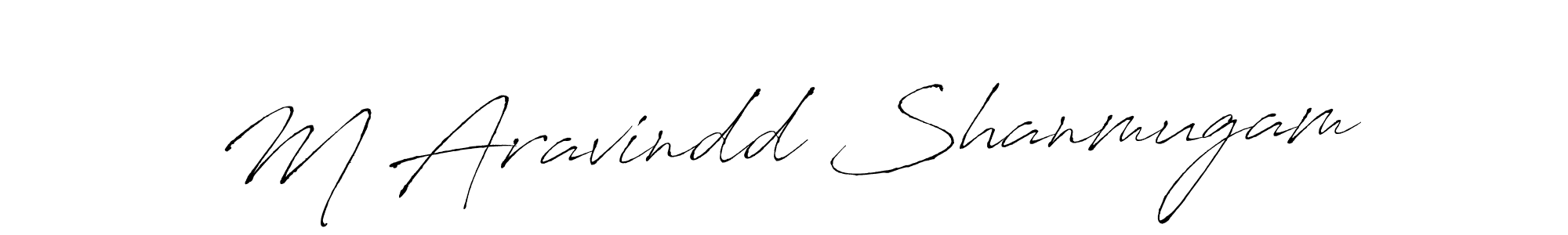 Design your own signature with our free online signature maker. With this signature software, you can create a handwritten (Antro_Vectra) signature for name M Aravindd Shanmugam. M Aravindd Shanmugam signature style 6 images and pictures png