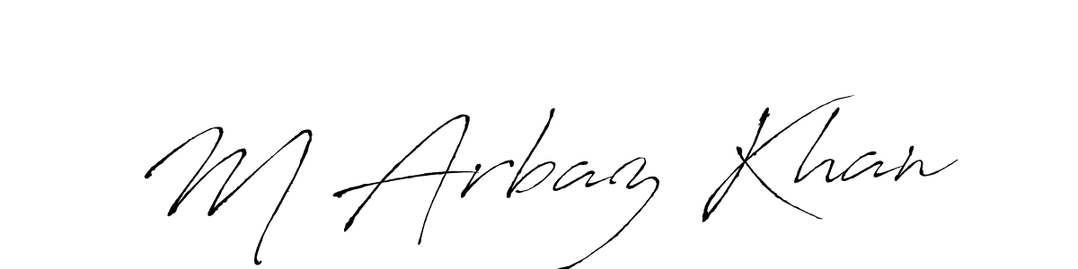 Use a signature maker to create a handwritten signature online. With this signature software, you can design (Antro_Vectra) your own signature for name M Arbaz Khan. M Arbaz Khan signature style 6 images and pictures png