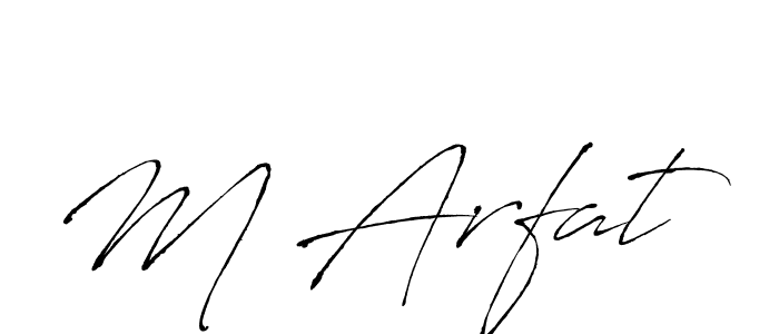 How to make M Arfat name signature. Use Antro_Vectra style for creating short signs online. This is the latest handwritten sign. M Arfat signature style 6 images and pictures png