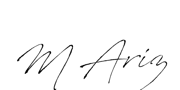 M Ariz stylish signature style. Best Handwritten Sign (Antro_Vectra) for my name. Handwritten Signature Collection Ideas for my name M Ariz. M Ariz signature style 6 images and pictures png