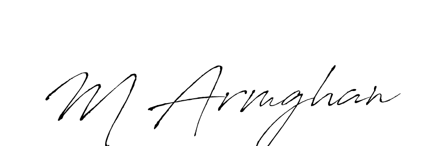 M Armghan stylish signature style. Best Handwritten Sign (Antro_Vectra) for my name. Handwritten Signature Collection Ideas for my name M Armghan. M Armghan signature style 6 images and pictures png