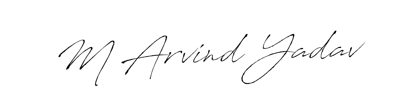 Design your own signature with our free online signature maker. With this signature software, you can create a handwritten (Antro_Vectra) signature for name M Arvind Yadav. M Arvind Yadav signature style 6 images and pictures png