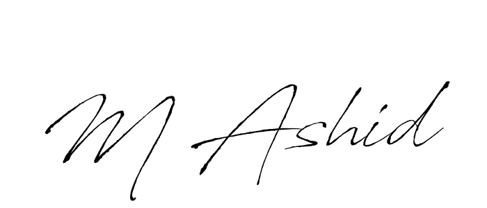 Also we have M Ashid name is the best signature style. Create professional handwritten signature collection using Antro_Vectra autograph style. M Ashid signature style 6 images and pictures png