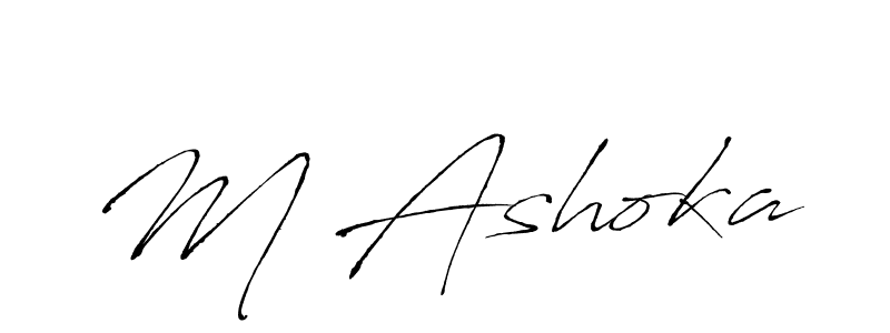 How to make M Ashoka name signature. Use Antro_Vectra style for creating short signs online. This is the latest handwritten sign. M Ashoka signature style 6 images and pictures png