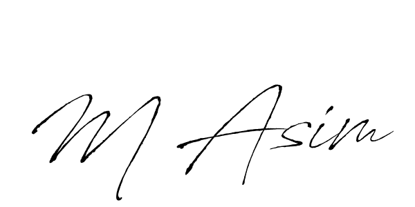 Create a beautiful signature design for name M Asim. With this signature (Antro_Vectra) fonts, you can make a handwritten signature for free. M Asim signature style 6 images and pictures png