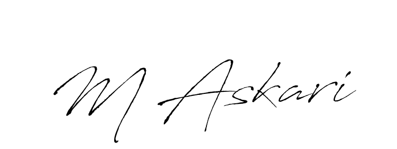 How to make M Askari name signature. Use Antro_Vectra style for creating short signs online. This is the latest handwritten sign. M Askari signature style 6 images and pictures png
