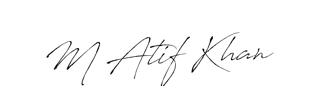 M Atif Khan stylish signature style. Best Handwritten Sign (Antro_Vectra) for my name. Handwritten Signature Collection Ideas for my name M Atif Khan. M Atif Khan signature style 6 images and pictures png