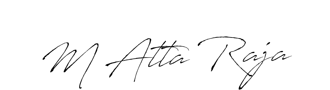 Antro_Vectra is a professional signature style that is perfect for those who want to add a touch of class to their signature. It is also a great choice for those who want to make their signature more unique. Get M Atta Raja name to fancy signature for free. M Atta Raja signature style 6 images and pictures png