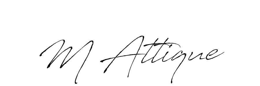 How to make M Attique name signature. Use Antro_Vectra style for creating short signs online. This is the latest handwritten sign. M Attique signature style 6 images and pictures png