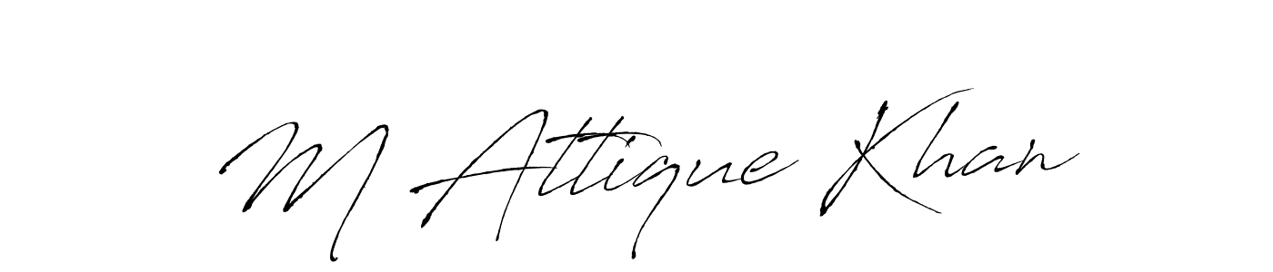 You can use this online signature creator to create a handwritten signature for the name M Attique Khan. This is the best online autograph maker. M Attique Khan signature style 6 images and pictures png