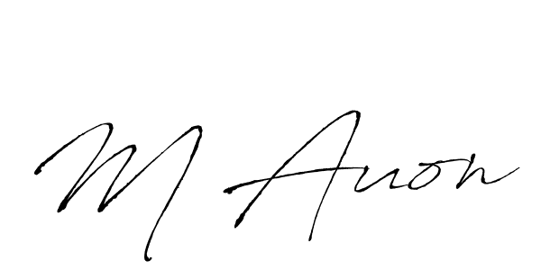 Also we have M Auon name is the best signature style. Create professional handwritten signature collection using Antro_Vectra autograph style. M Auon signature style 6 images and pictures png