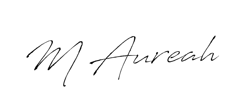 Design your own signature with our free online signature maker. With this signature software, you can create a handwritten (Antro_Vectra) signature for name M Aureah. M Aureah signature style 6 images and pictures png