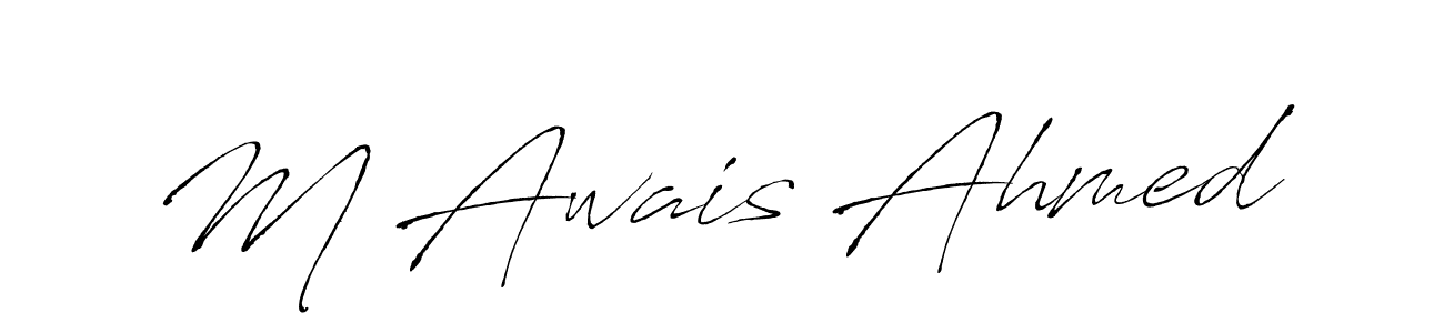 Design your own signature with our free online signature maker. With this signature software, you can create a handwritten (Antro_Vectra) signature for name M Awais Ahmed. M Awais Ahmed signature style 6 images and pictures png