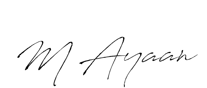 Create a beautiful signature design for name M Ayaan. With this signature (Antro_Vectra) fonts, you can make a handwritten signature for free. M Ayaan signature style 6 images and pictures png