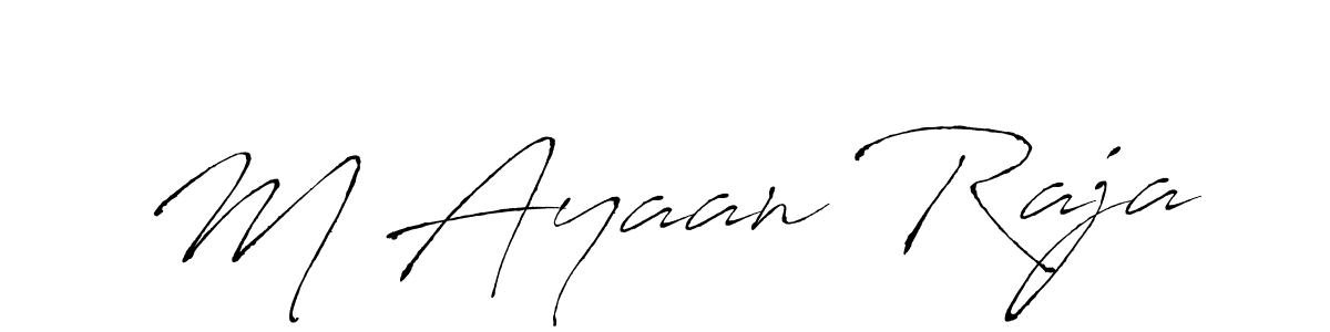 You can use this online signature creator to create a handwritten signature for the name M Ayaan Raja. This is the best online autograph maker. M Ayaan Raja signature style 6 images and pictures png