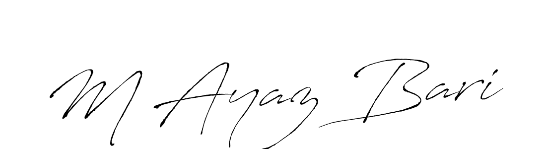 if you are searching for the best signature style for your name M Ayaz Bari. so please give up your signature search. here we have designed multiple signature styles  using Antro_Vectra. M Ayaz Bari signature style 6 images and pictures png