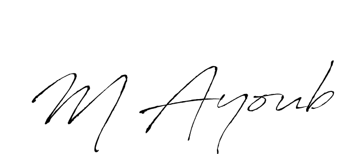 The best way (Antro_Vectra) to make a short signature is to pick only two or three words in your name. The name M Ayoub include a total of six letters. For converting this name. M Ayoub signature style 6 images and pictures png