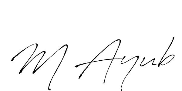 if you are searching for the best signature style for your name M Ayub. so please give up your signature search. here we have designed multiple signature styles  using Antro_Vectra. M Ayub signature style 6 images and pictures png