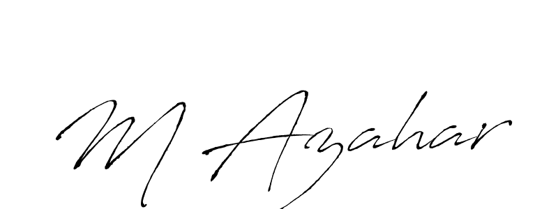 M Azahar stylish signature style. Best Handwritten Sign (Antro_Vectra) for my name. Handwritten Signature Collection Ideas for my name M Azahar. M Azahar signature style 6 images and pictures png