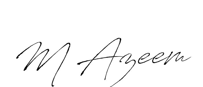 Design your own signature with our free online signature maker. With this signature software, you can create a handwritten (Antro_Vectra) signature for name M Azeem. M Azeem signature style 6 images and pictures png
