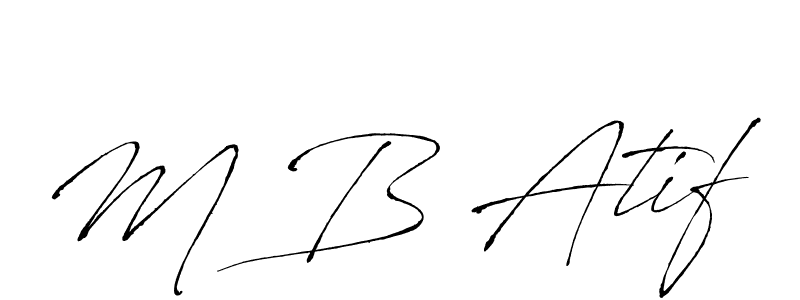 Make a beautiful signature design for name M B Atif. Use this online signature maker to create a handwritten signature for free. M B Atif signature style 6 images and pictures png