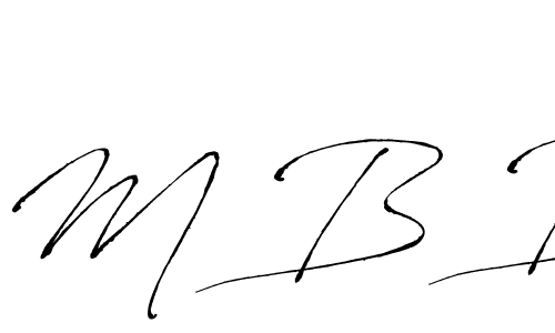 Design your own signature with our free online signature maker. With this signature software, you can create a handwritten (Antro_Vectra) signature for name M B B. M B B signature style 6 images and pictures png