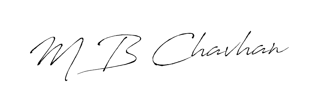 Make a beautiful signature design for name M B Chavhan. With this signature (Antro_Vectra) style, you can create a handwritten signature for free. M B Chavhan signature style 6 images and pictures png