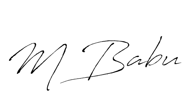 Make a beautiful signature design for name M Babu. Use this online signature maker to create a handwritten signature for free. M Babu signature style 6 images and pictures png