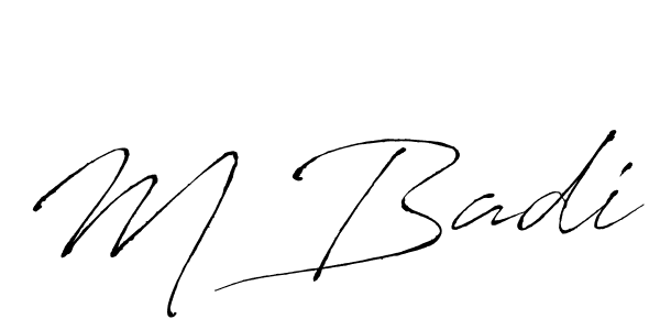 Once you've used our free online signature maker to create your best signature Antro_Vectra style, it's time to enjoy all of the benefits that M Badi name signing documents. M Badi signature style 6 images and pictures png